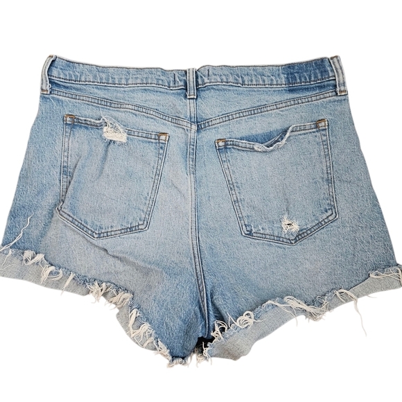 Abercrombie & Fitch The Dad Short High Rise Button Fly Womens 16 Festival Grunge - Picture 2 of 11